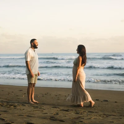 A Sunset Surprise: Secret Beach Proposal & Maternity Session in Uvita, Costa Rica